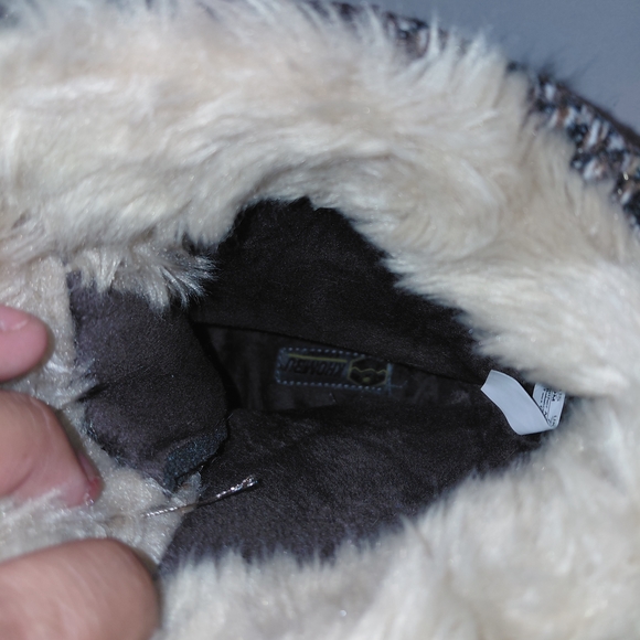 Khombu Black and Brown Winter Women's Boots with Faux Fur Sz 9 - Picture 7 of 9